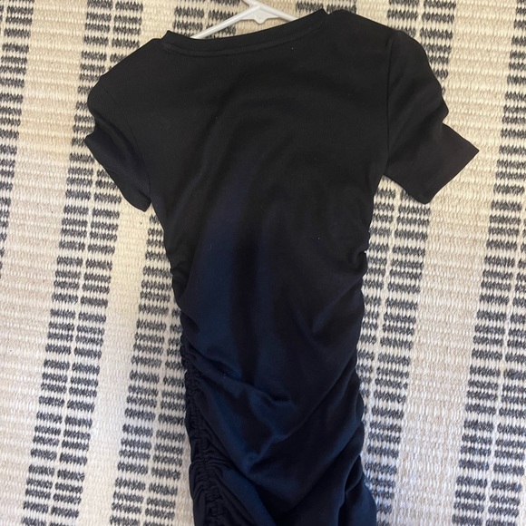 Zara tee shirt dress with side runched drawstring ties - Picture 5 of 5